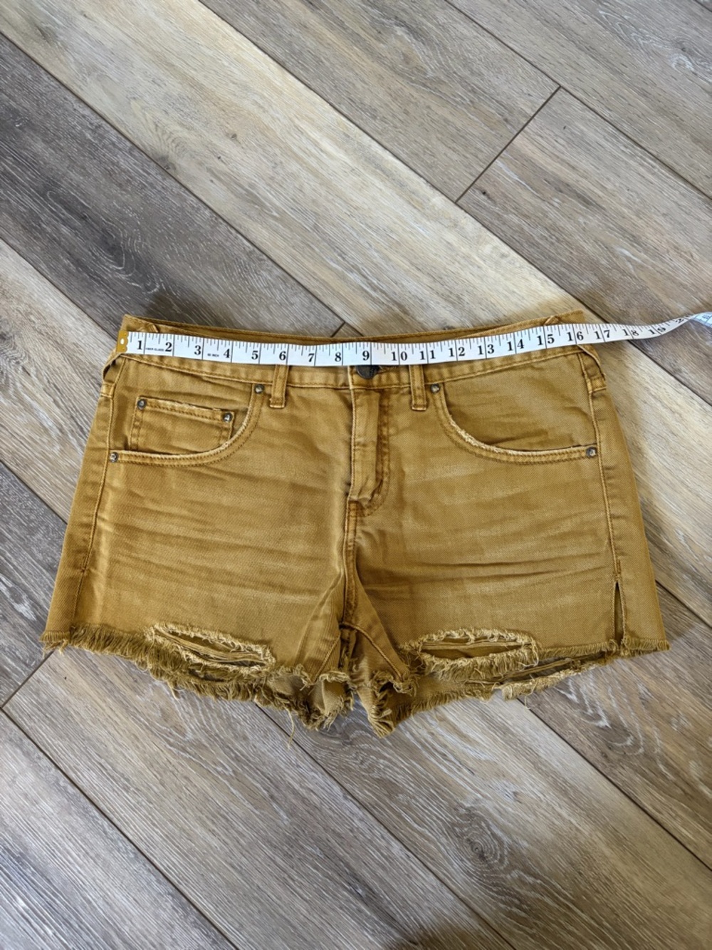 Free People Distressed Denim Shorts - Picture 7 of 9
